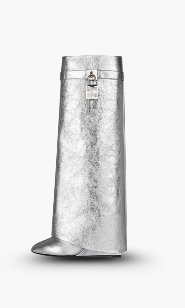 Women's Wedge Knee High Boots | Lock Detail