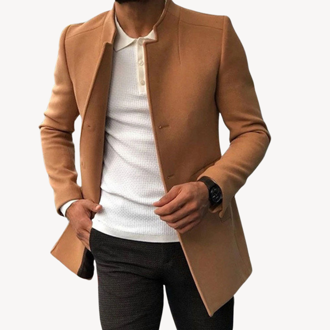 Men's Woolen Cloth Coat | Slim