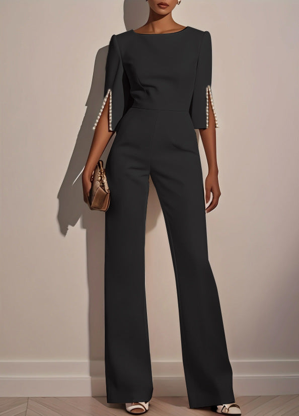 Women's Beading Decoration Jumpsuit | Slim