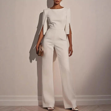 Women's Beading Decoration Jumpsuit | Slim