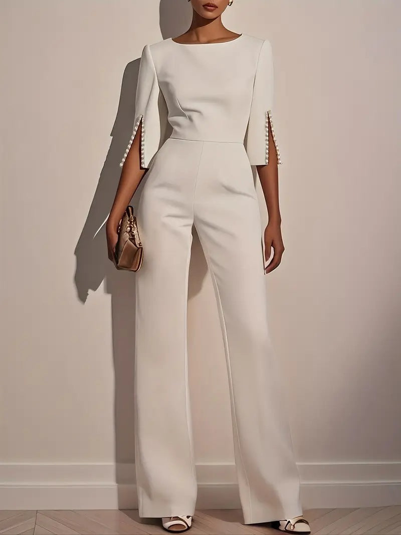 Women's Beading Decoration Jumpsuit | Slim
