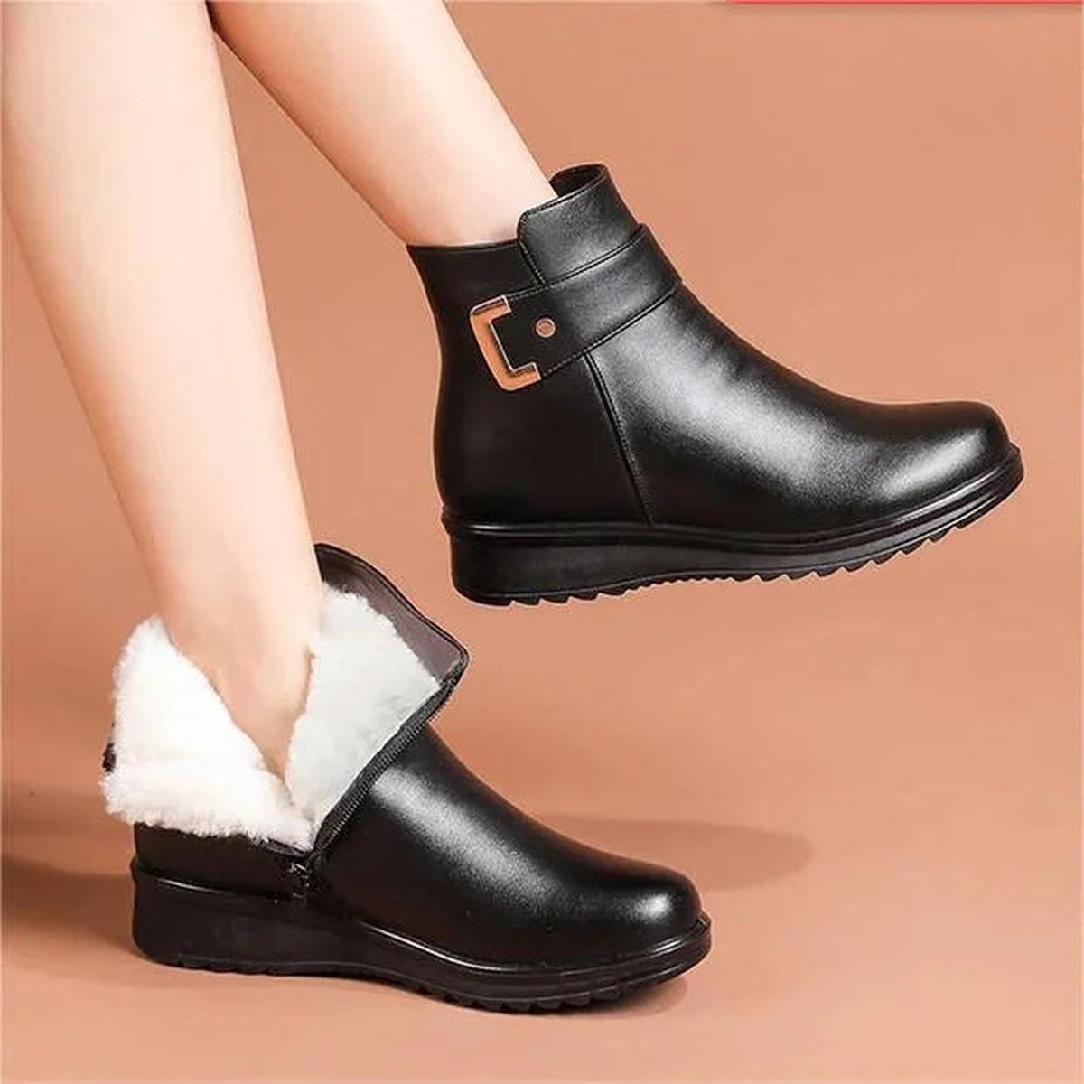 Women's Flats Black Boots | Winter