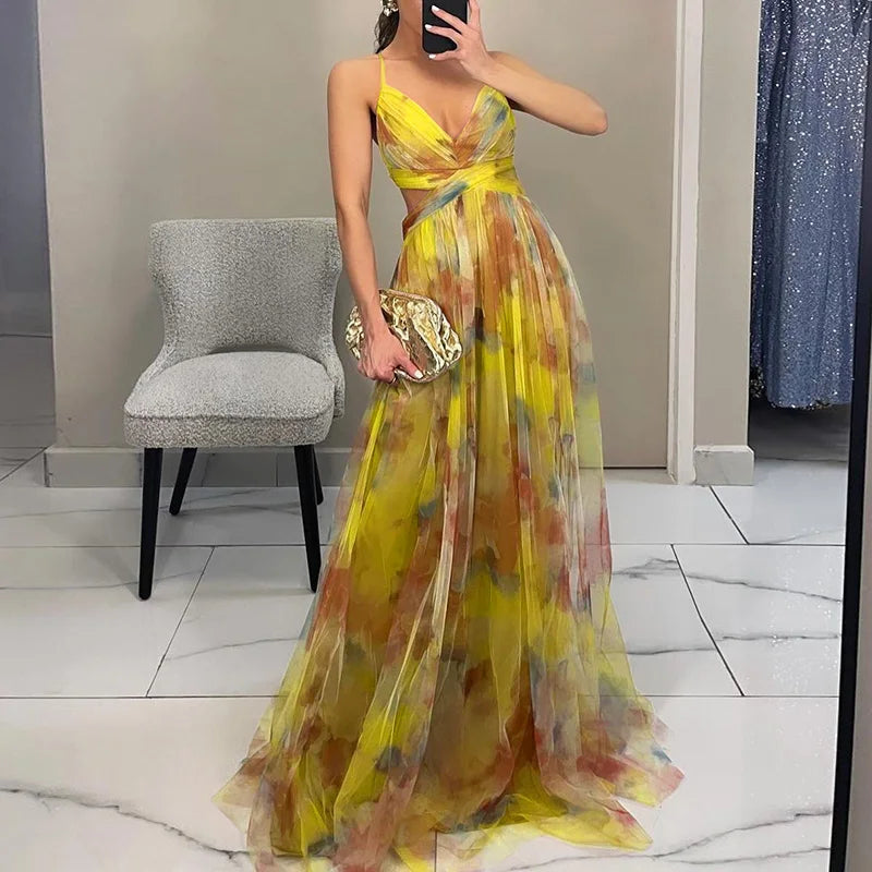 Party Floral Dress | Maxi