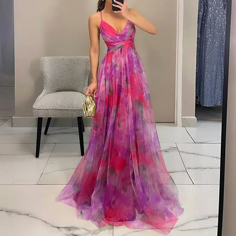 Party Floral Dress | Maxi