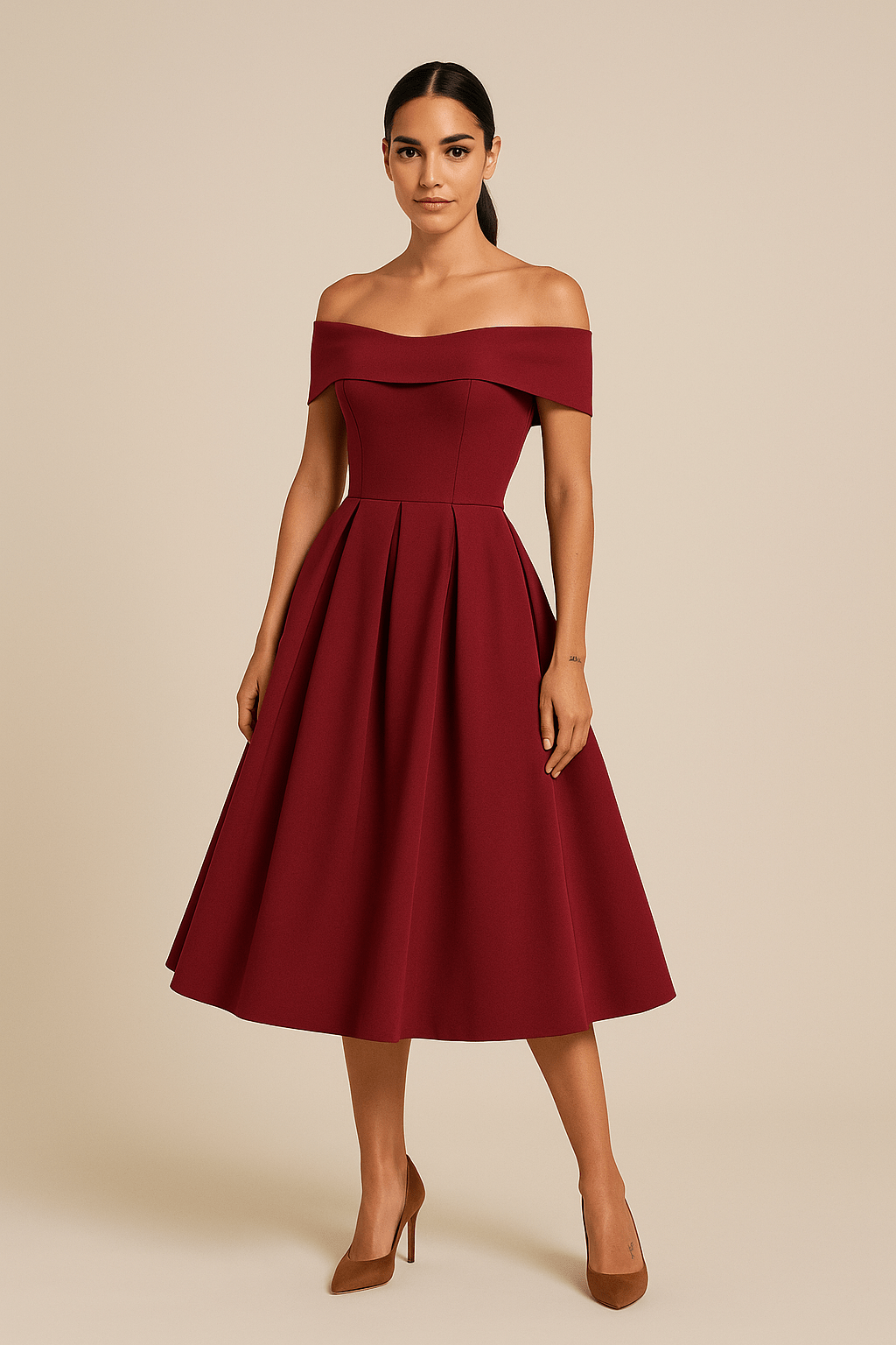 Party Off-Shoulder Dress | A-Line