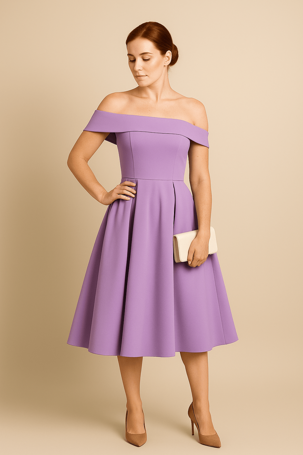 Party Off-Shoulder Dress | A-Line