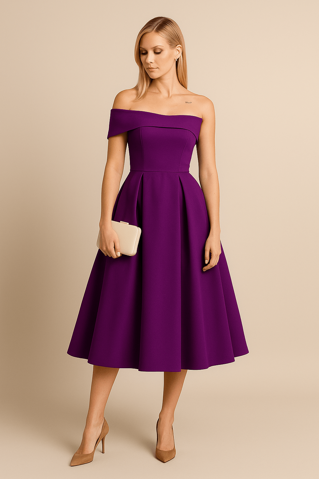 Party Off-Shoulder Dress | A-Line
