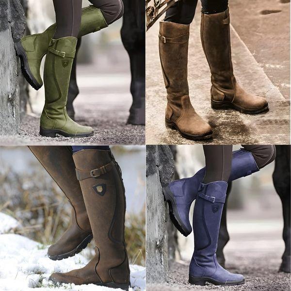 Women's Waterproof Knee High Boots | PU Leather