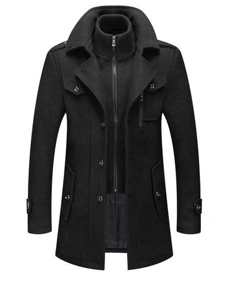 Men's Double Collar Jacket | Woolen Cloth