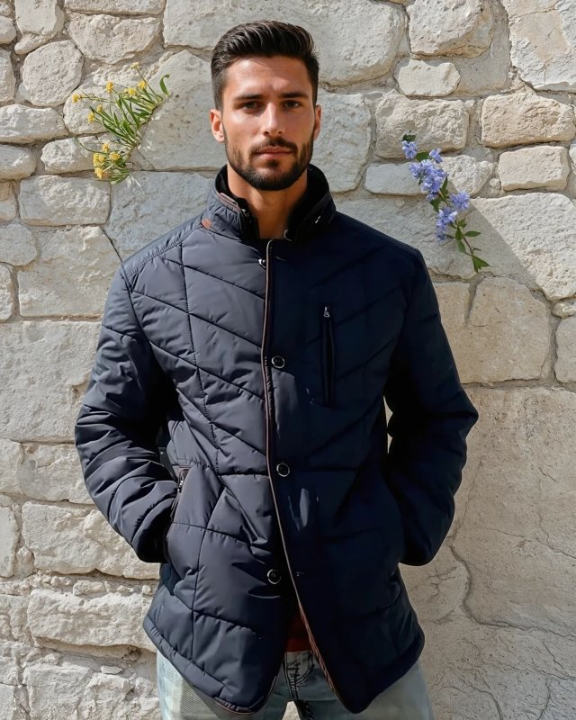 Men's Thick Jacket | Stand Collar