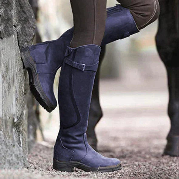 Women's Strap Boots Knee High Buckle | Grip
