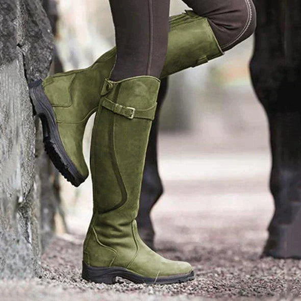 Women's Strap Boots Knee High Buckle | Grip